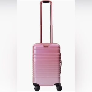 NWT Beis x Wicked 21” Small Carry on Roller Luggage Suitcase in Wicked Pink